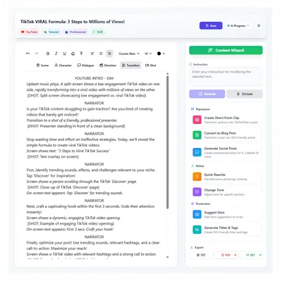 ShortScriptAI - AI-Powered Content Creation